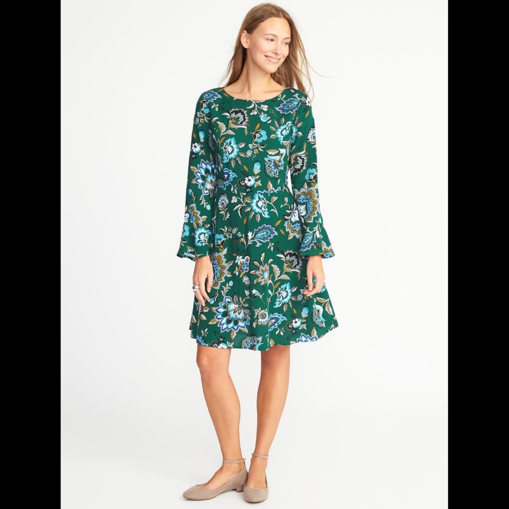 Floral Fit And Flare Dress